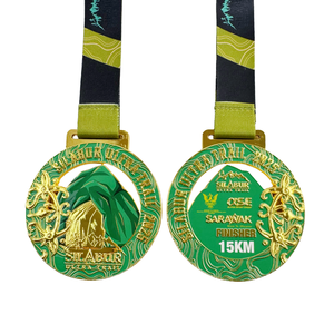 Großhandel Custom Alloy Sports Award Medaille Hersteller spezielles <span class=keywords><strong>Design</strong></span> für 3KM 5KM 10KM UV-Druck plattierte Gravur technik - Product Image 6