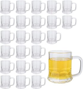 Mini-tasses à <span class=keywords><strong>bière</strong></span> en verre avec poignées, lot de 5 oz, verres à <span class=keywords><strong>bière</strong></span> en verre, verres à dégustation pour <span class=keywords><strong>congélateur</strong></span>, verres à boisson avec poignée - Product Image 2