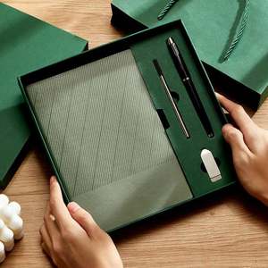 Exclusivo Set de Regalo de Papelería Personalizable para Empresas: Cuaderno, Bolígrafo y USB con Etiqueta Promocional para Diseñadores - Product Image 2