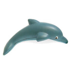 Benutzer definiertes Logo PU-Schaum Nettes Tier Delphin Form Stress Ball Reliever Weiches Squishy Squeeze Spielzeug für Jungen und Mädchen - Product Image 3