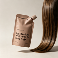 Pochette souple personnalisée en plastique avec bec verseur, réutilisable, pour recharge de diffuseur à bâtonnets, emballage plastique, pochette verticale avec bouchon