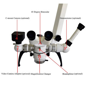 로빈 뜨거운 판매 YSX102 이비인후과의 치과 및 근관 외과 수술을위한 생물학적 현미경 세트 - Product Image 6