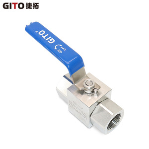 Vanne à boisseau sphérique manuelle haute pression GITO BH à tige carrée 316L & 304, filetage interne 1 pouce pour le contrôle de l'eau, personnalisable OEM - Product Image 2