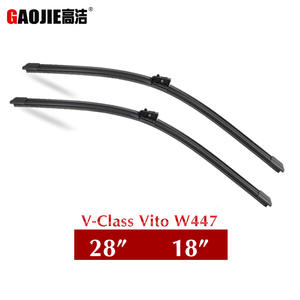 Essuie-glaces sans cadre pour Mercedes-Benz V-Class Vito W447 2014-2017, caoutchouc synthétique, angle de raclage de 180 degrés - Product Image 3