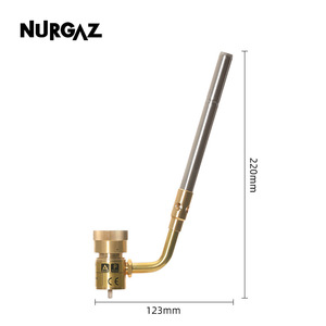 หัวเชื่อมแก๊สโพรเพน NURGAZ ขนาด 123 มม. ระบายความร้อนด้วยอากาศ ช่องต่อ CGA600 สวิตช์เดี่ยว จุดติดด้วยมือ - Product Image 1