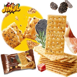 <span class=keywords><strong>Galletas</strong></span> <span class=keywords><strong>de</strong></span> Centeno con Sabor a Jamón y Trufa Negra, <span class=keywords><strong>Saladas</strong></span>, Crujientes, Certificadas Halal, Bajas en Grasa, Venta al por Mayor <span class=keywords><strong>de</strong></span> Fabricante Chino - Product Image 1
