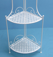 Étagère moderne à fleurs blanches en métal, décoration de maison à 3 niveaux,