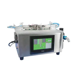 Small footprint automatic plastic catheter hole punching machine with one operator