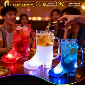 Jarra de Cerveza Luminosa LED con Forma de Zapato para Festivales, Fiestas, Eventos y Bares P.S. Material para Interiores/Exteriores para Jóvenes, para Uso Transfronterizo - Product Image 3