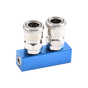 Conector de escape multipuerto de aluminio DDE Dade Pneumatics de 1/2 pulgada de diámetro para compresor de aire, conexión rápida - Product Image 2