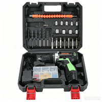 Perceuse sans fil 12V, tournevis électrique, perceuse à main réversible avec chargeur de batterie, kit combiné domestique avec embouts