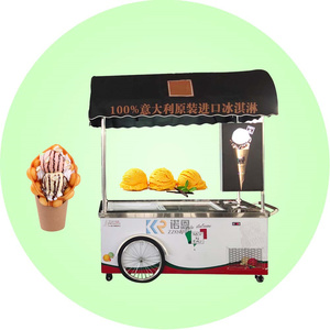 Chariot de vente ambulante 2025, magnifique kiosque, chariot à glace italienne, chariot de présentation de gelato, congélateur, chariot à pousser à la main - Product Image 2