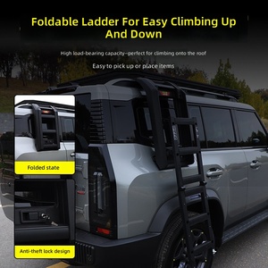 Porte-bagages de toit pour SUV tout-terrain ; Plateforme montée sur le toit éliminant les barres transversales ; Panier à bagages pour voitures OLIVER - Product Image 5