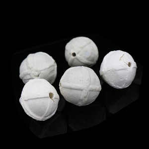 Bola de cerámica de alúmina porosa perforada, soporte personalizado de fábrica, 6mm, 10mm, 25mm, muestra gratis, cerámica Industrial redonda gris - Product Image 3