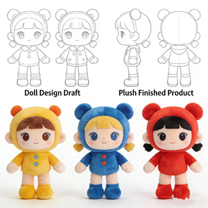 Wholesale Custom OEM Cute Mini PP Cotton Soft Eco-Friendly Doll <b>Cartoon</b> Anime Plush Toy Keychain <b>Ring</b> Stuffed Girl Pendant - Product Image 3