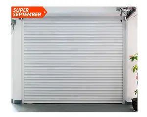 Smart Aluminum Roller Shutters Portas Casa Isolada Lightweight Automatic Rolling up 16X8 Double Car Garage Door para Warehouse