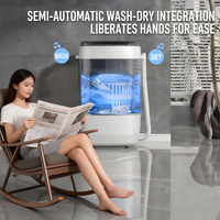 Mini-lave-linge portable électrique à chargement par le haut, corps en plastique, semi-automatique, pour usage domestique