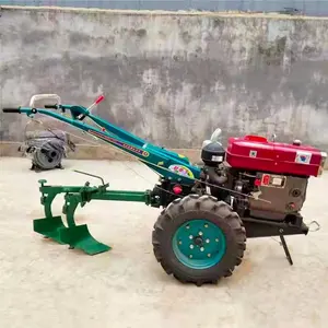 Trator de caminhada agrícola pequeno 15hp 18hp 20hp, trator de caminhada multifuncional com duas rodas e caminhada diesel