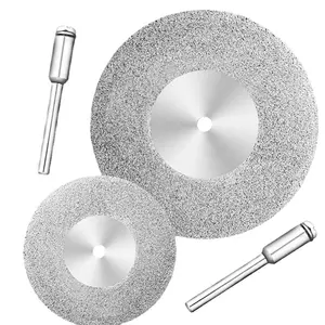 Abrasive Diamond Saw Blade 16mm-60mm With Mandrel For Rotary Tools Carving Jade Grinding Wheels Disc Mini Diamond Cutting