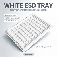 Palette en plastique antistatique personnalisable en PP/PET/ABS/PS pour emballage, épaisseur et forme sur mesure, protection de l'environnement