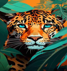 Nhà <span class=keywords><strong>m</strong></span>áy trực tiếp handpainted 5D đầy đủ Kim Cương Vòng Kim Cương sơn DIY động vật báo trang trí - Product Image 1