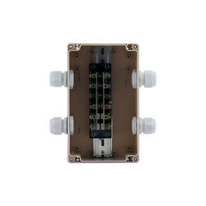 200x120x75mm <b>Waterproof</b> Junction <b>Box</b> Two-in-two-out 60A Terminal Block PG19 Cable Gland Enclosure Terminal <b>box</b> - Product Image 1
