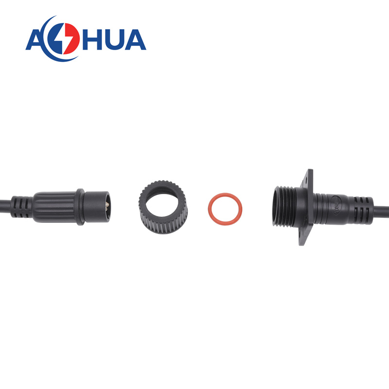 AOHUA Custom M23 2-контактный разъем с круговой резьбой, водонепроницаемый IP65 для драйвера питания светодиод