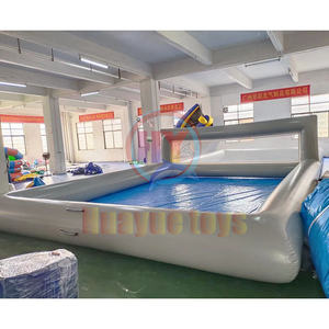 Campo da Beach Volley Gonfiabile Grande per Giochi in Acqua, Campo da Beach Volley Gonfiabile per Piscina, Parco Acquatico con Rete, Giardino Gonfiabile - Product Image 4