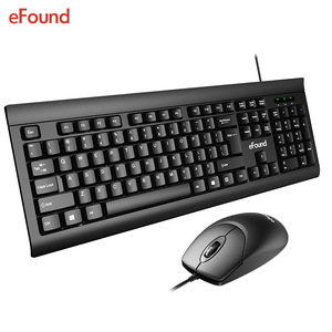 eFound Wired Keyboard <b>Mouse</b> Combo 104 Keys English Layout For Office Use - Product Image 5