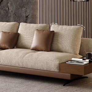 Cotton Linen <b>Sofa</b> Straight Line Design Living Room Furniture Modern Style Suitable For <b>Small</b> And Large Apartments - Product Image 4