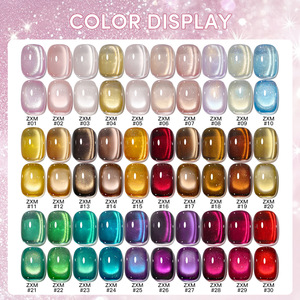 Vernis Gel Professionnel Effet Œil de Chat Soyeux Sans TPO – Couleurs Tendances Automne – Gelée Scintillante Magnétique UV pour Ongles - Product Image 2