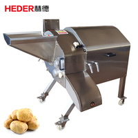 Fruit- en groentesnijmachine voor het snijden van aardappelen, bamboescheuten, wortelen, knoflook, appels en zoete aardappelen in blokjes; productielijn voor het snijden in blokjes.