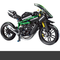 Mould King 23002, Juguete de Motocicleta de Carreras H2R, Bloques de Construcción, Ladrillos, Regalos para Niños