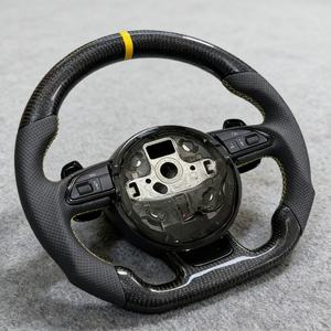 Volant en fibre de carbone personnalisé haut de gamme pour Audi A1 A3 A4 A5 A6 B8 B9 <span class=keywords><strong>C6</strong></span> C7 Q3 Q5 Q7 S3 S4 S5 S6 S7 RS3 RS4 RS5 <span class=keywords><strong>RS6</strong></span> - Product Image 5