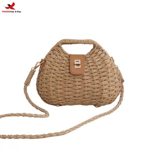 Sac bandoulière tressé décontracté style bohème pour femme, idéal pour l'été et la plage, sac à main en paille style vacances, commande en gros mixte prête à expédier - Product Image 1