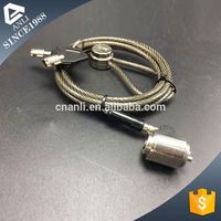 ANLI Nuevo tipo de ordenador portátil Curl Cable Lock con barra en T