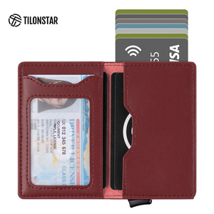 TILONSTAR TVC109 Holds 12 <b>Card</b> ID Credit <b>Card</b> Protector <b>Wallets</b> Aluminum Pop up <b>Wallet</b> RIFD Bifold Leather <b>Card</b> <b>Holder</b> - Product Image 3