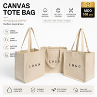 Sac fourre-tout en toile personnalisé avec logo, grande capacité, vente en gros, écologique, réutilisable, en coton, pour les courses, les voyages, la plage