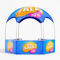 Gazebo de cúpula hexagonal portátil impermeable con mesas tienda de publicidad de Feria Comercial plegable al aire libre
