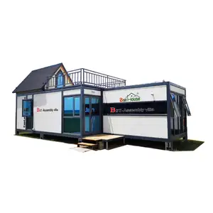 Prefabricated House Camping Rv That Can Be Towed And Moved Mobile Prefabricated Container House With Luxurious Landscape