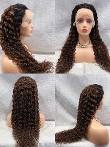 RG Virgin Hair-Perruque frontale en dentelle brune de qualité supérieure, perruques de cheveux humains colorés, vente en gros de mèches frontales en surbrillance en usine - Product Image 6