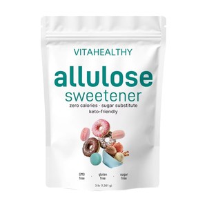 Poudre d'Allulose Vitahall 3lb, Édulcorant Halal, Alimentaire, à Base de Plantes, Zéro Matière Grasse, Zéro <span class=keywords><strong>Sucre</strong></span>, Zéro Calorie, Extrait d'Aloe Vera Sauvage, Certifié Halal - Product Image 1