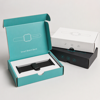 Boîte d'expédition pliable pour vêtements écologiques, boîte de courrier personnalisée en carton ondulé rigide