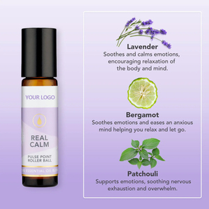 Huile essentielle apaisante en roll-on 10 ml pour le soulagement du stress et la relaxation, aromathérapie avec huile de bergamote, de patchouli et de lavande - Product Image 2