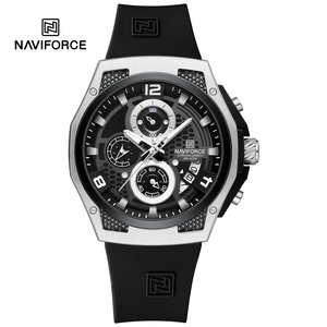 Reloj de Cuarzo Naviforce NF8051T para Hombre, Personalizado y Único, con Correa de Silicona Formal, Cronómetro Resistente al Agua, Estilo Casual - Product Image 4