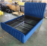 Vente chaude lit de camping pliable en métal treillis métallique berceau simple double reine roi pliant rembourrage lits de rangement