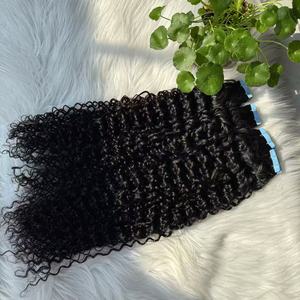 Extensions de cheveux Remy bouclés à double étirage en gros, ruban adhésif en technique, vendeurs de cheveux humains de haute qualité - Product Image 1