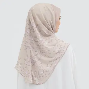 Sciarpa hijab istantanea stampata istantanea in chiffon coreano personalizzato