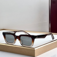 JMM CASABLANCA 51-19 Lunettes de soleil pour hommes et femmes de qualité supérieure, lunettes de soleil de créateur, style punk classique, luxe, en acétate, UV400, avec boîte