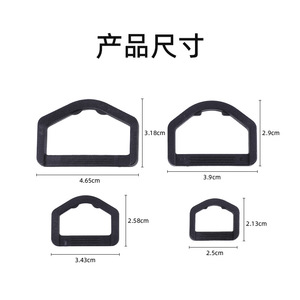 Hebilla en forma de D para bolsas de plástico, cierre grueso y duradero para accesorios de bolsos, tipo anillo de color sólido - Product Image 3